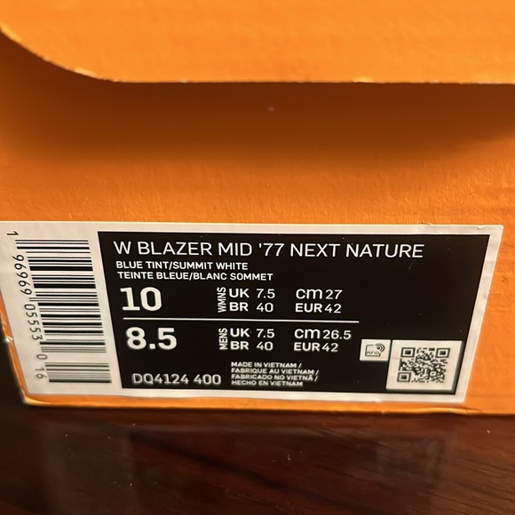 NWT Nike blazer light blue 9.5-10 women’s shoe - Picture 2 of 11